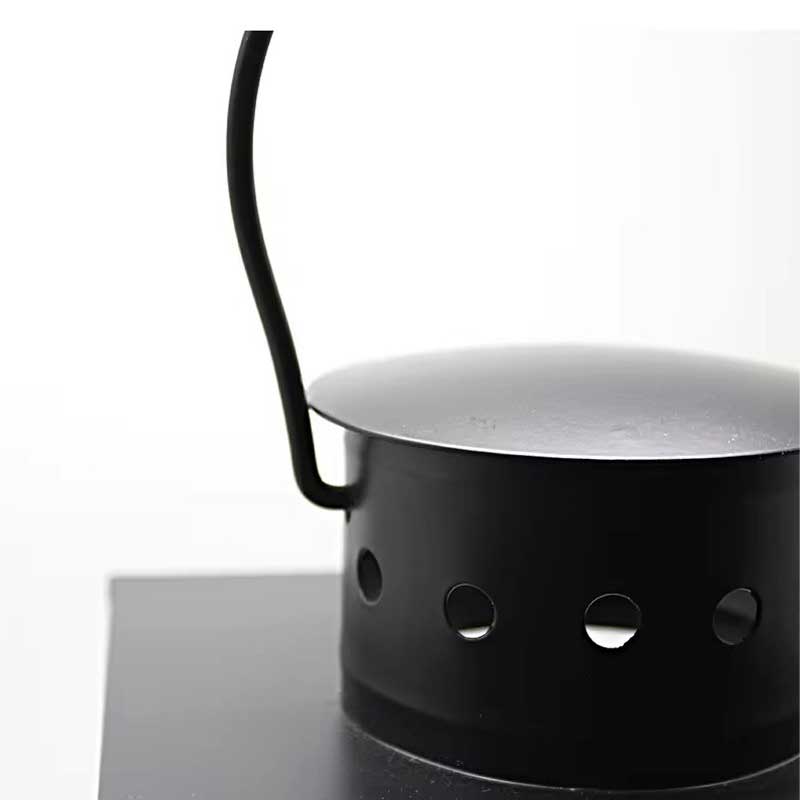 Iron Lantern Candle Holder Clear Glass Size:10.2*23.5cm 2