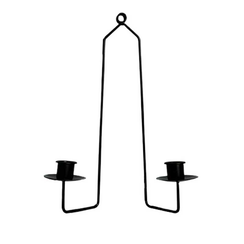 Minimalist Wall-Mounted Iron Taper Candle Holder (Dual/Triple Branch Options)