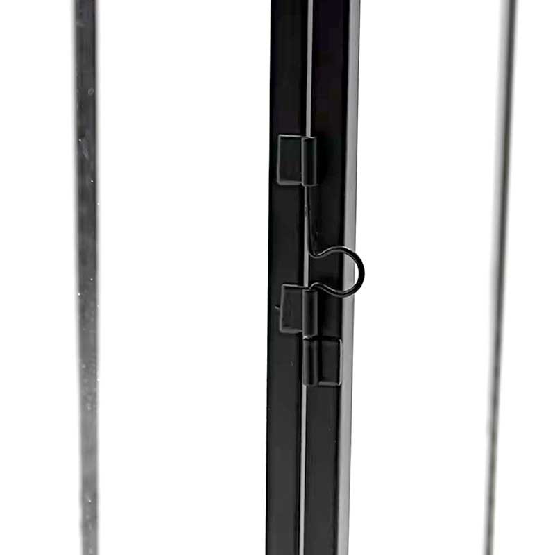 Iron Lantern Candle Holder Clear Glass Size:10.2*23.5cm 3