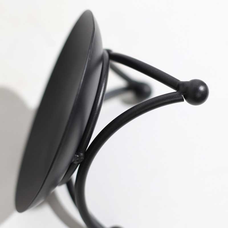 Matte Black Iron Candle Holder 10.5cm Color:Black 1