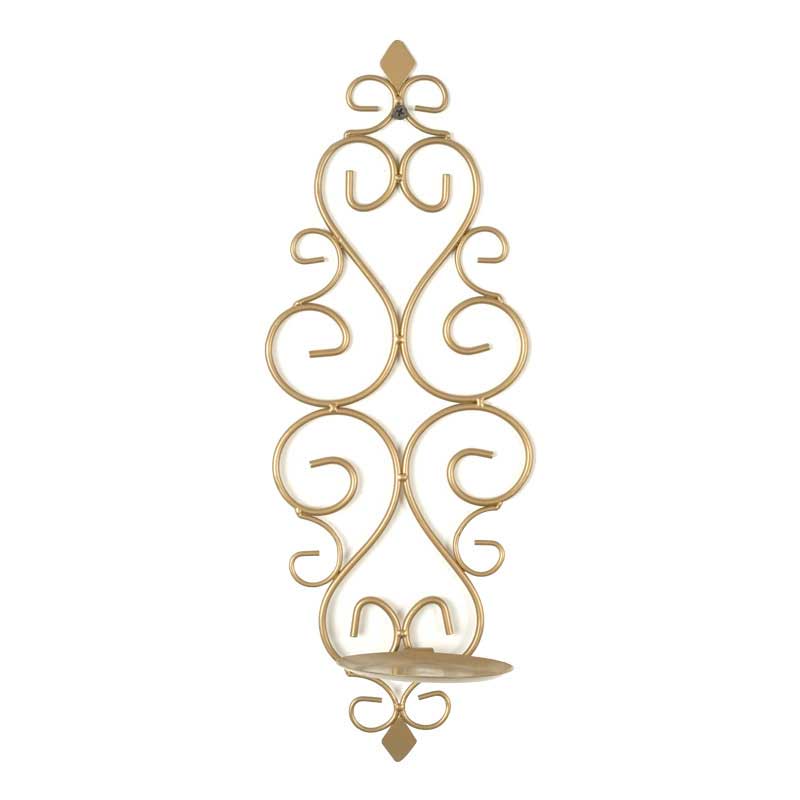 European Vintage Iron Wall Sconce Candlestick Holder