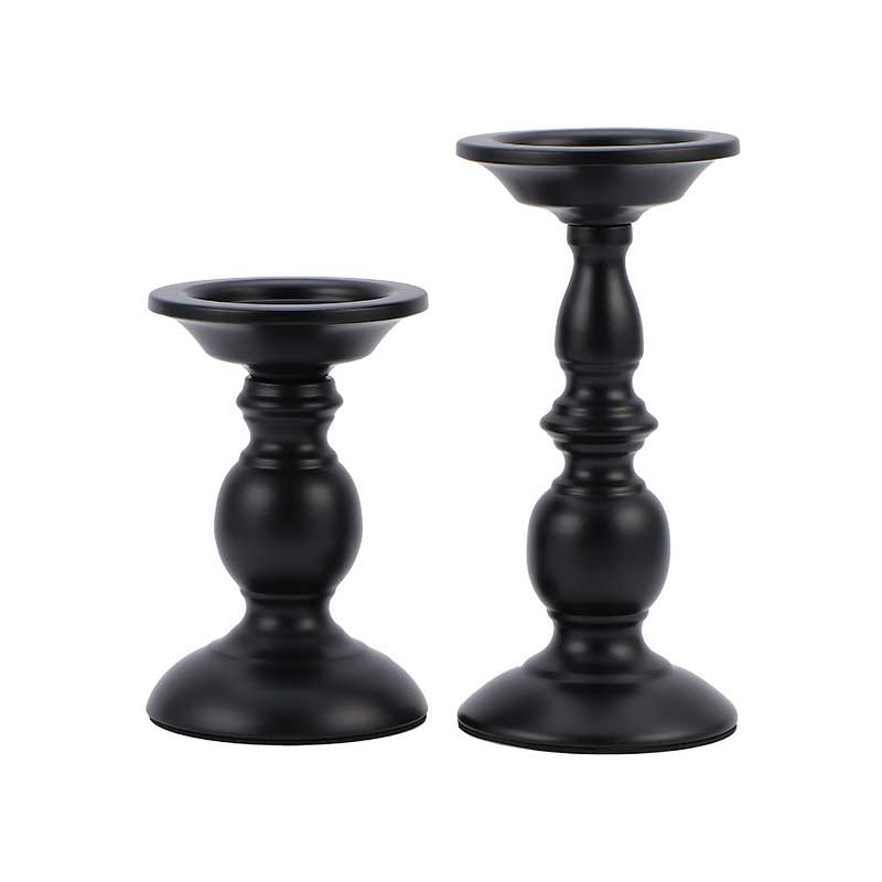 Classic European Minimalist Iron Candlestick Holder,Black/Gold
