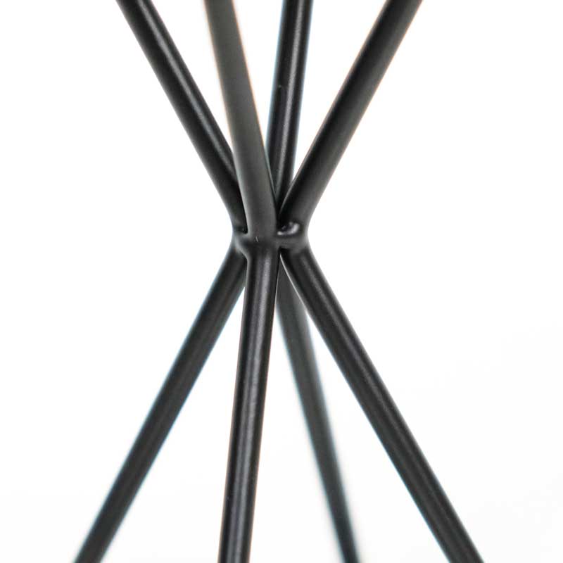 Geometric Rhombus Iron Candlestick Holder,Retro Glass Cup Size:6.7*22.5cm 1