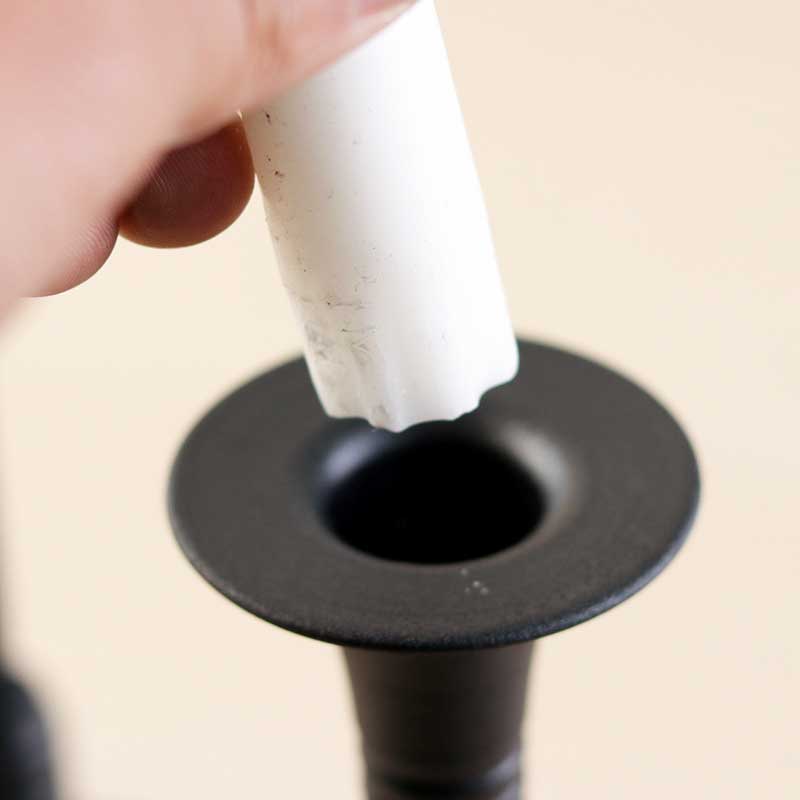 Wrought Iron Matte Black Candlestick Holder Color:Black;Size:9.1*9.1*17.5cm 2