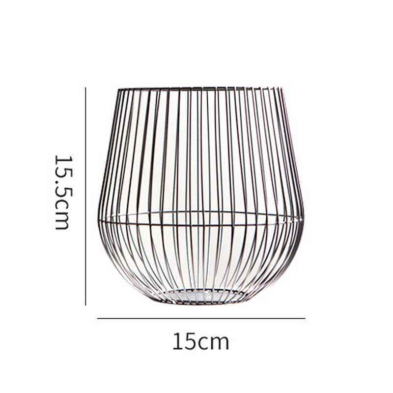 Nordic Style Minimalist Black Iron Candle Holder / Lantern 15*15.5cm