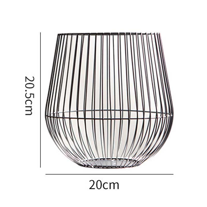 Nordic Style Minimalist Black Iron Candle Holder / Lantern 20*20.5cm
