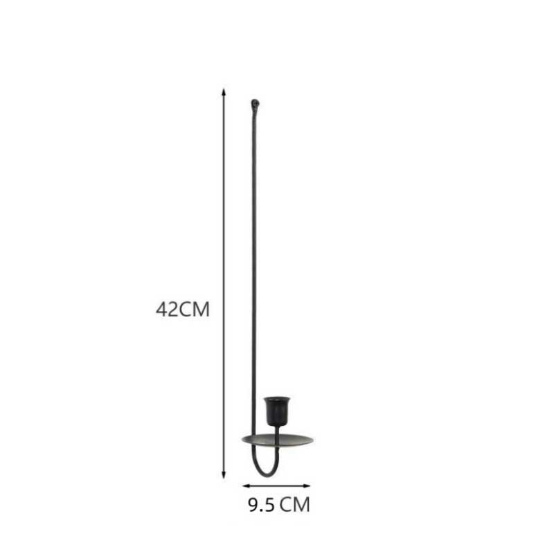 Single Black Candle Holder For Wall Color:Black 1
