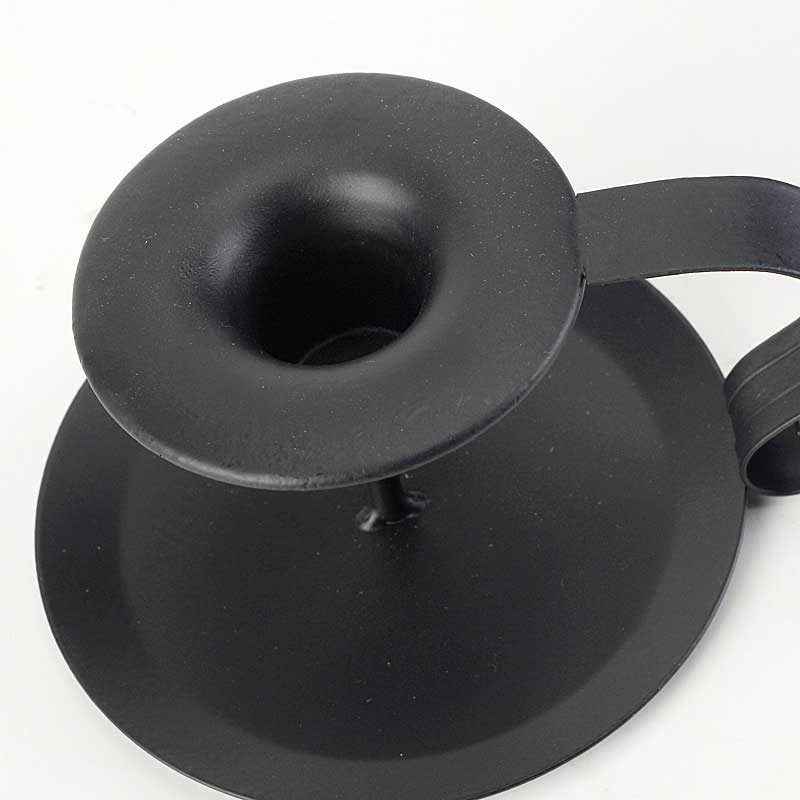 Black Candle Holder With Handle for Taper Candle Color:Black 1