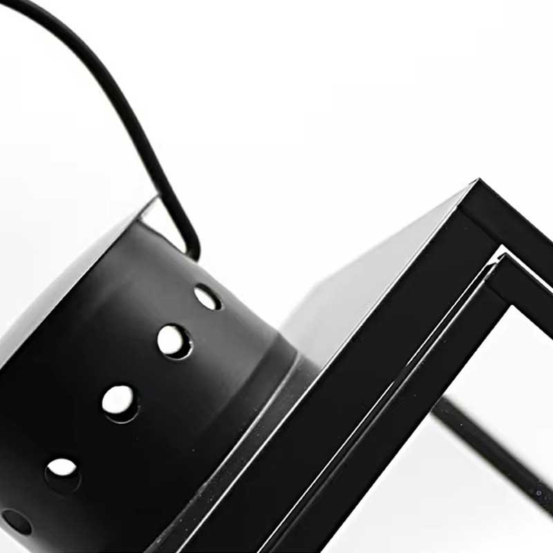 Iron Lantern Candle Holder Clear Glass Size:10.2*23.5cm 1