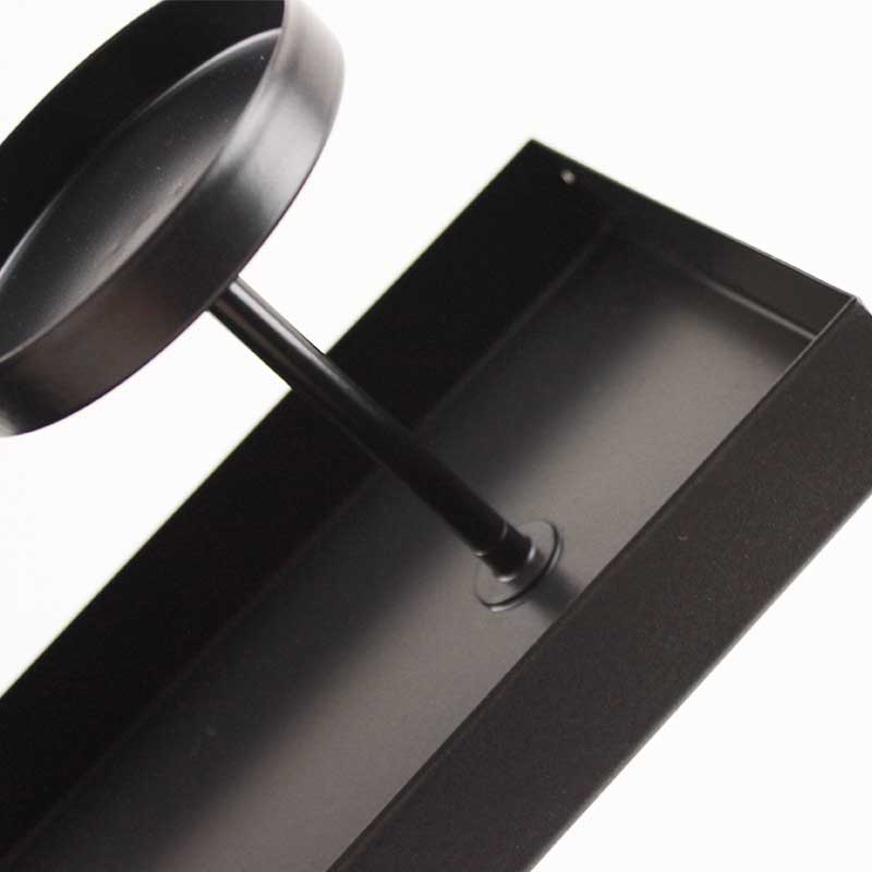 Wrought Iron Matte Black 4-Candle Holder Tray Color:Black 1