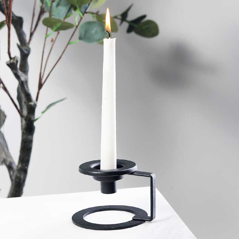 Nordic Minimalist Geometric Metal Single-Head Candle Holder Size:11.3*7.5cm 3