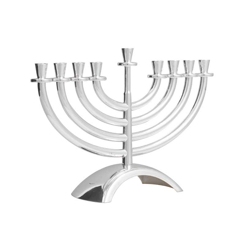 Zinc Alloy 9-Light Candlestick, Menorah for Hanukkah, Silver/Gold/Black Silver