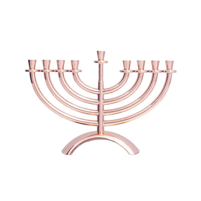 Zinc Alloy 9-Light Candlestick, Menorah for Hanukkah, Silver/Gold/Black