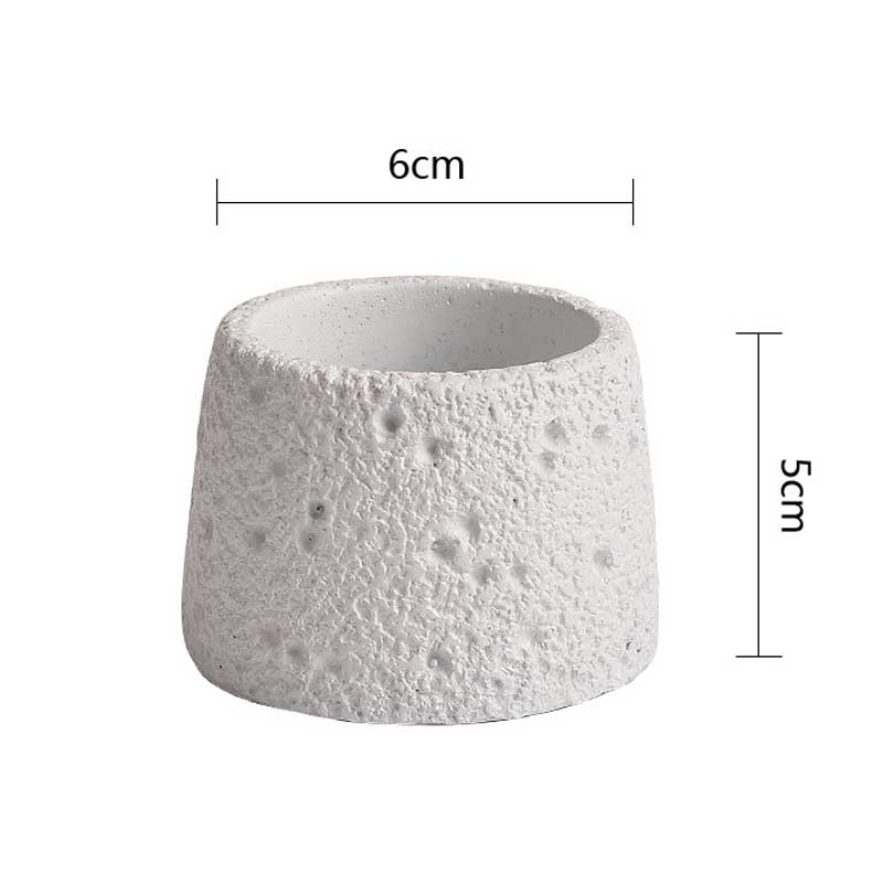 Concrete candle holder White