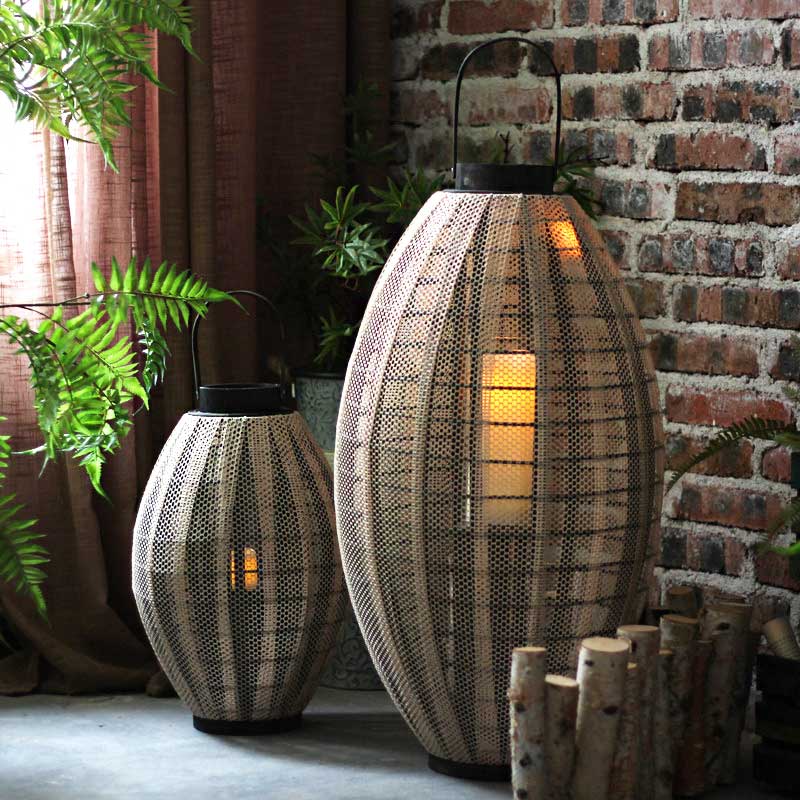 Japanese Retro Wooden Lantern Floor Candlestick Size:28*28*55cm 2