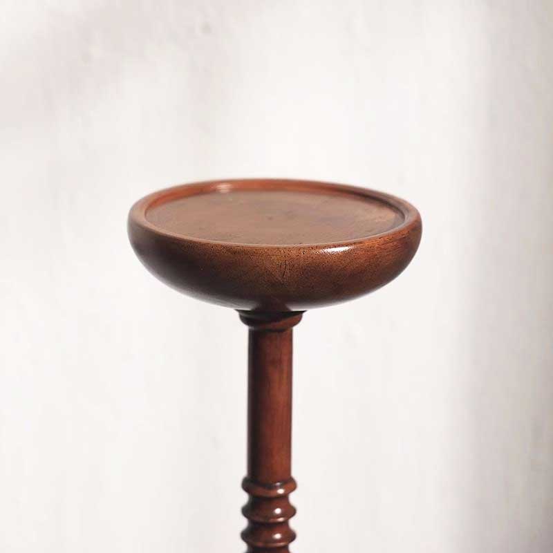 Carved Solid Wood Floor Candle Holder Color:Brown 3