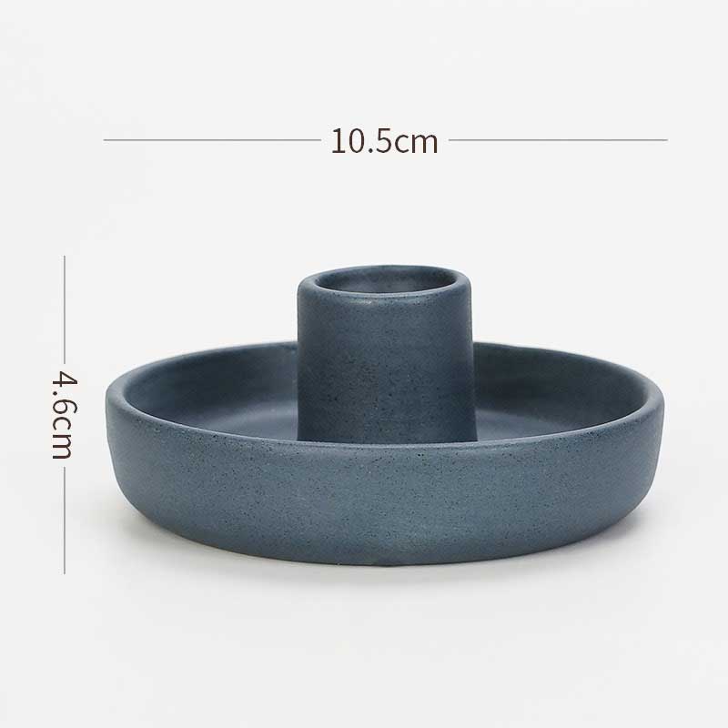 Japanese Rough Pottery Handmade Candlestick Holder Color:Style1