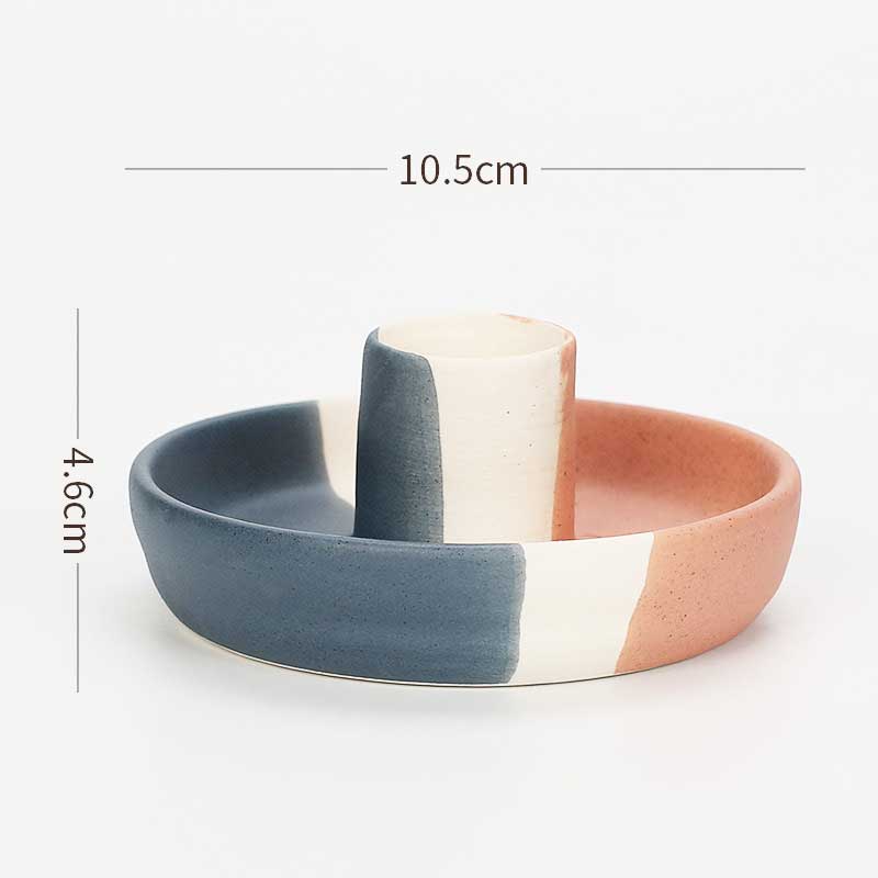 Japanese Rough Pottery Handmade Candlestick Holder Color:Style3
