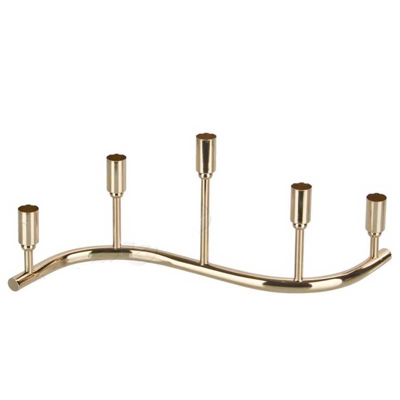 Minimalist Modern Wavy Five-Arm Iron Candlestick