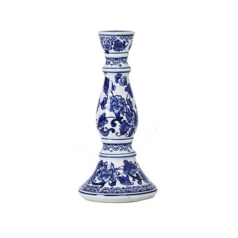 Blue and White Porcelain Candle Holder