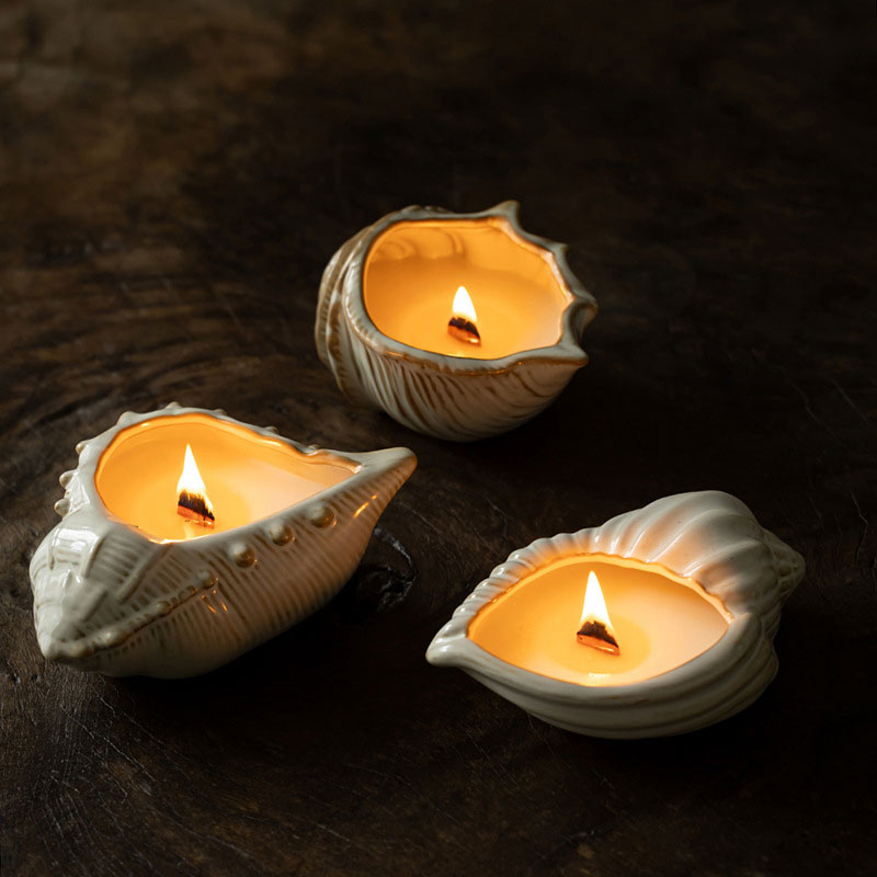 Seashell Ceramic Scented Candle Holder Color:Default 1