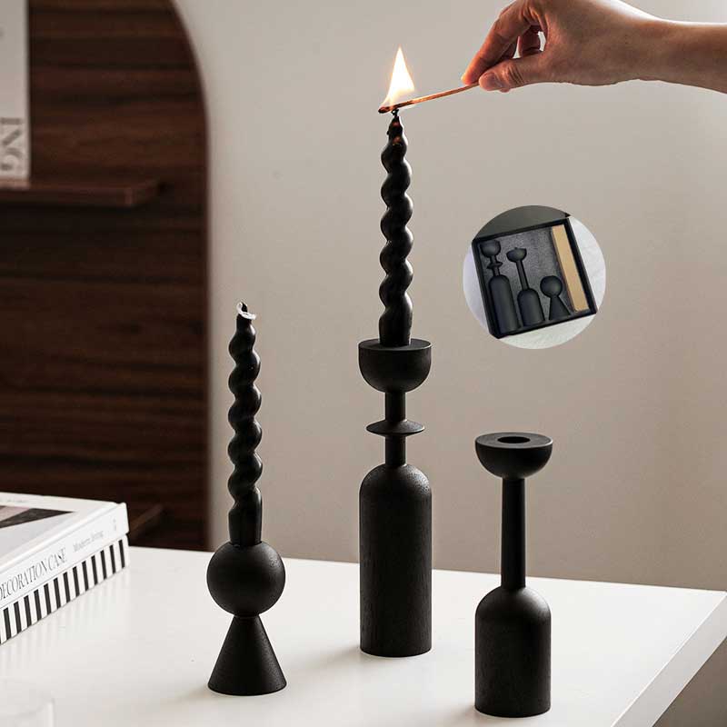 Candle Holder Color:Black 5