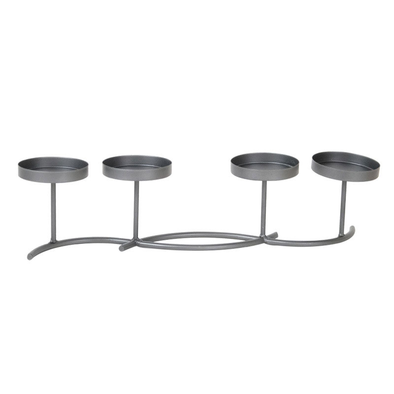 Minimalist Four Iron Pillar Candle Holder