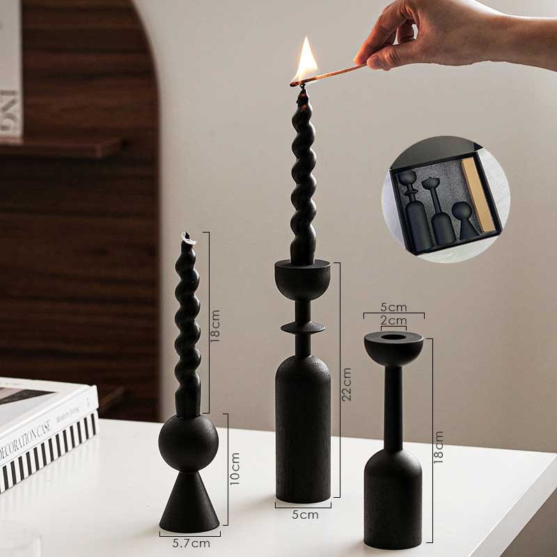 Candle Holder Color:Black 2