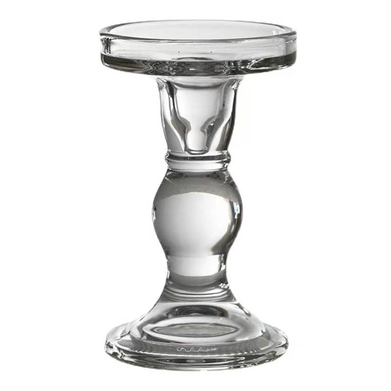 Roman Column Glass Candle Holder French Retro