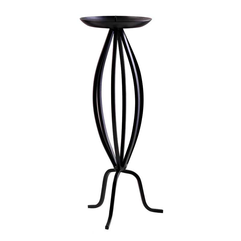 Black Elegant Curved Iron Candlestick Spike