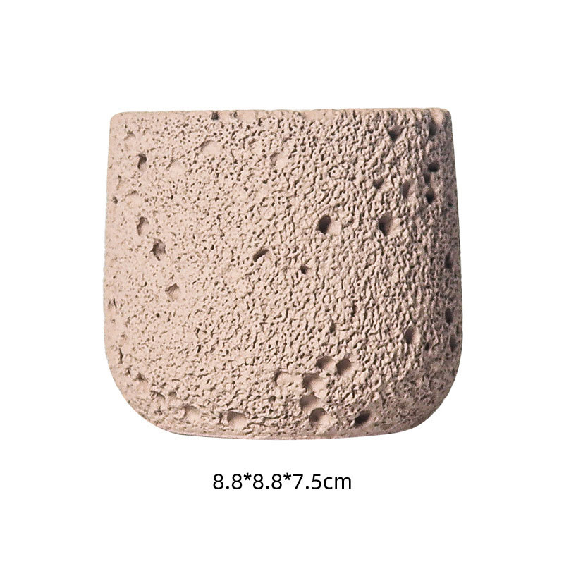 Porous Rough Cement Aromatherapy Candle Cup Color:Begin 3