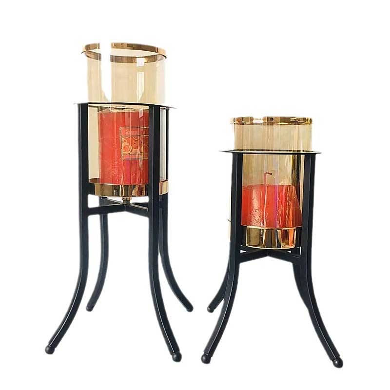 iron candle holder for pillar