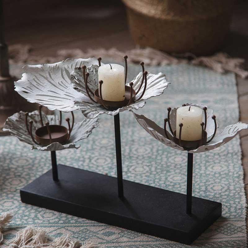 Vintage Lotus Candle holder Color:Default 2