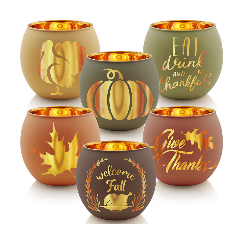 Carved Transparent Retro-style Candle Holder