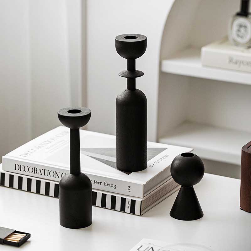 Candle Holder Color:Black 6