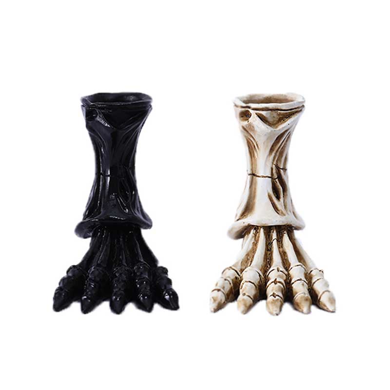 Halloween Skeleton foot candle holder