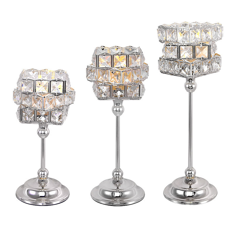 romantic silver and gold candle holders, American-style candle holders Sliver