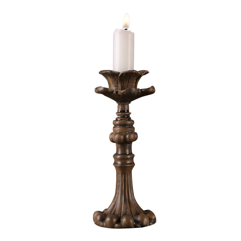 retro resin candle holder 2 tier