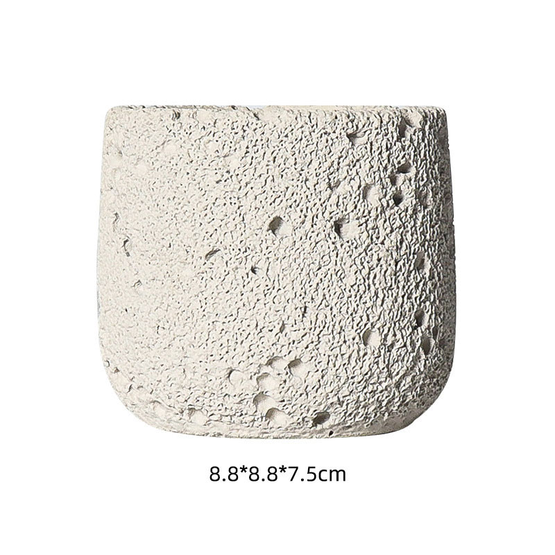 Porous Rough Cement Aromatherapy Candle Cup Color:Begin 1