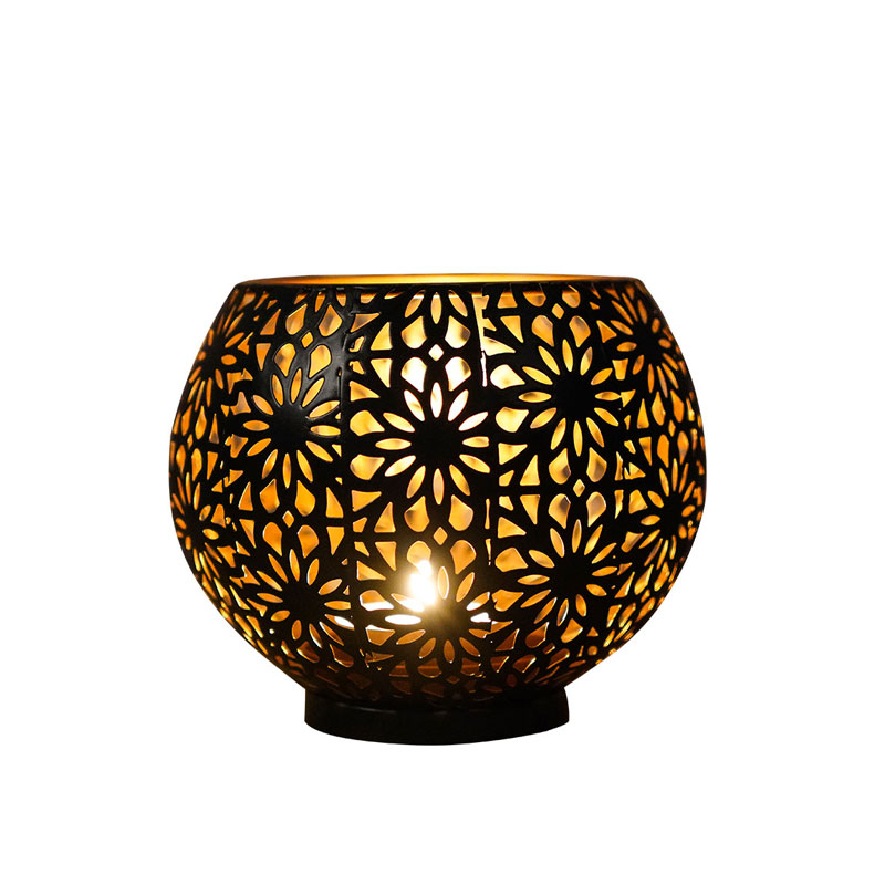 Iron Round Moroccan Hollow Candle Lantern