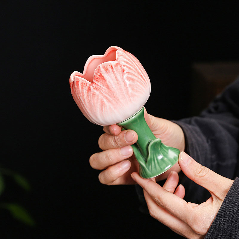 Ceramic Tulip Candle Holder Color:Default 2