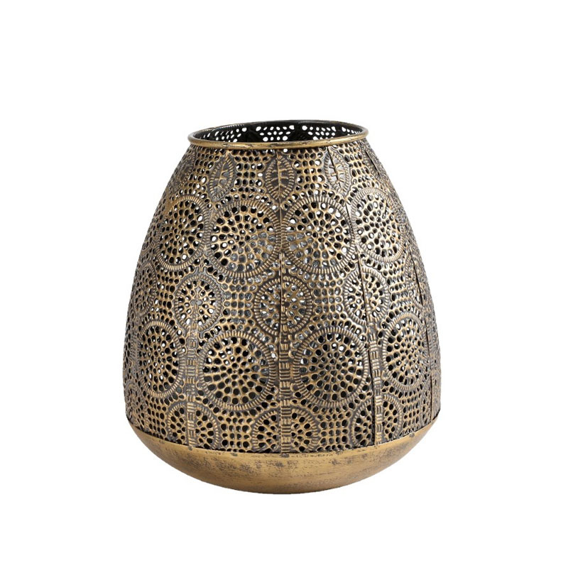 Moroccan Hollow Wrought Iron Candle Holder