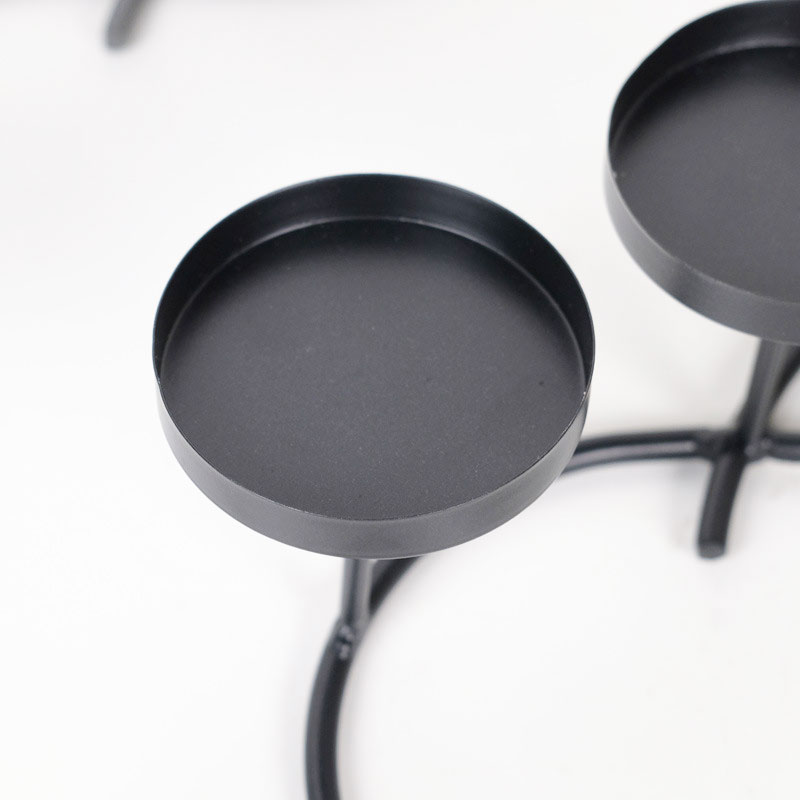 Minimalist Four Iron Pillar Candle Holder Color:Silver 1