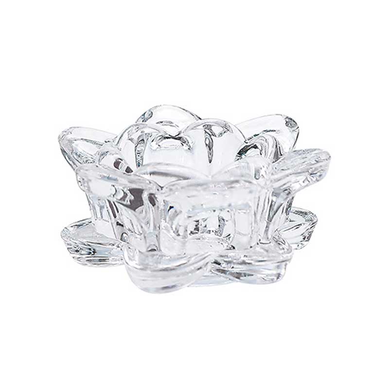 Crystal Glass Lotus Candle Holder