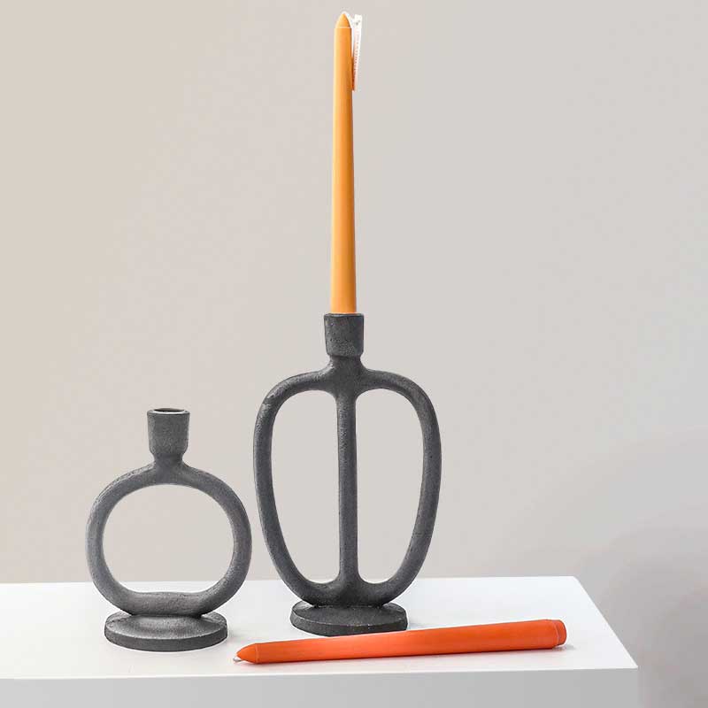 Retro Ring Resin Candlestick, Wabi-Sabi Candlestick Color:Style1 2