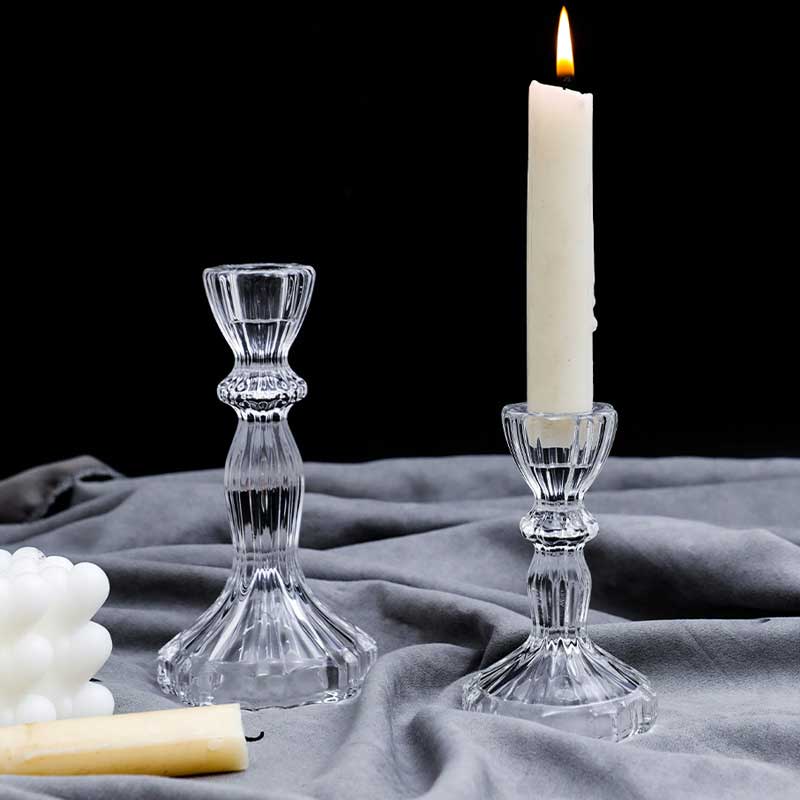 Crystal Glass Candle Holder Color:Defautl 1