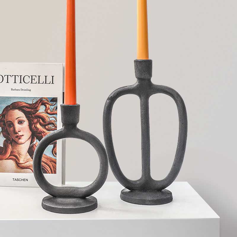 Retro Ring Resin Candlestick, Wabi-Sabi Candlestick Color:Style1 1