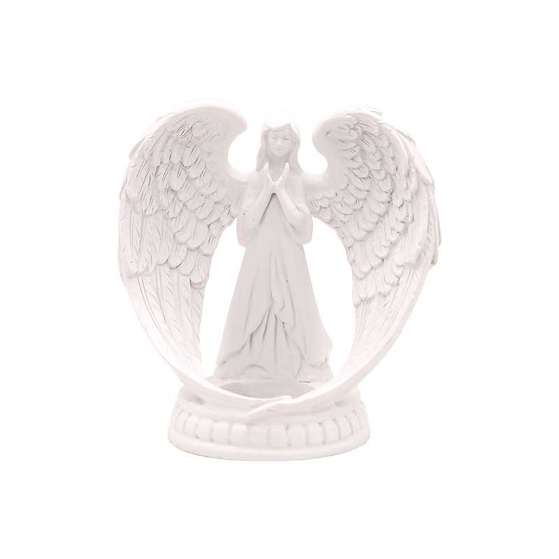 Praying Angel Resin Candle Holder