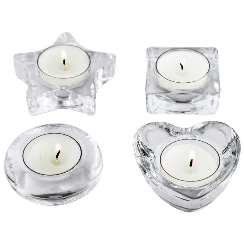 Small Creative Transparent Glass Tealight Candle Holders