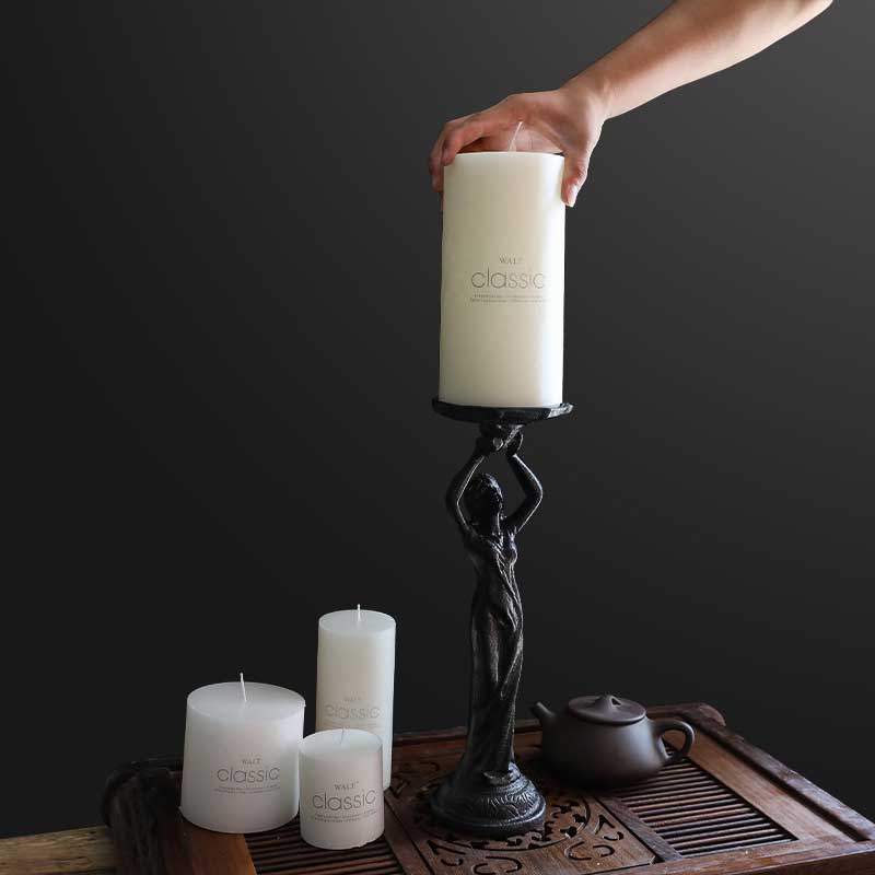 Vintage Cast Iron Angel & Goddess Candlestick Holder Color:Angel  1